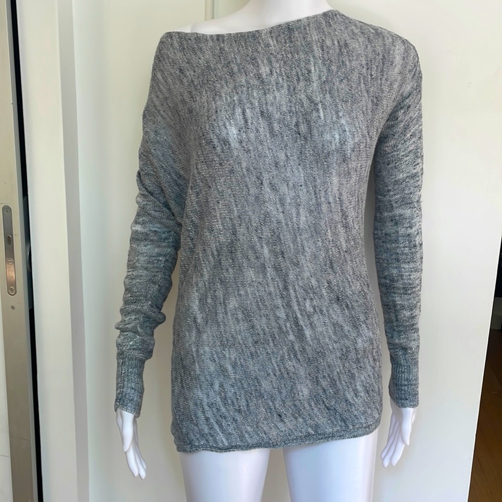 Vince Heather Gray Boat Neck Sweater, Size XS